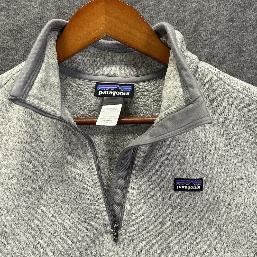 Patagonia Better Sweater Quarter Zip Gray‎ Fleece Jacket Pullover Woman's Medium